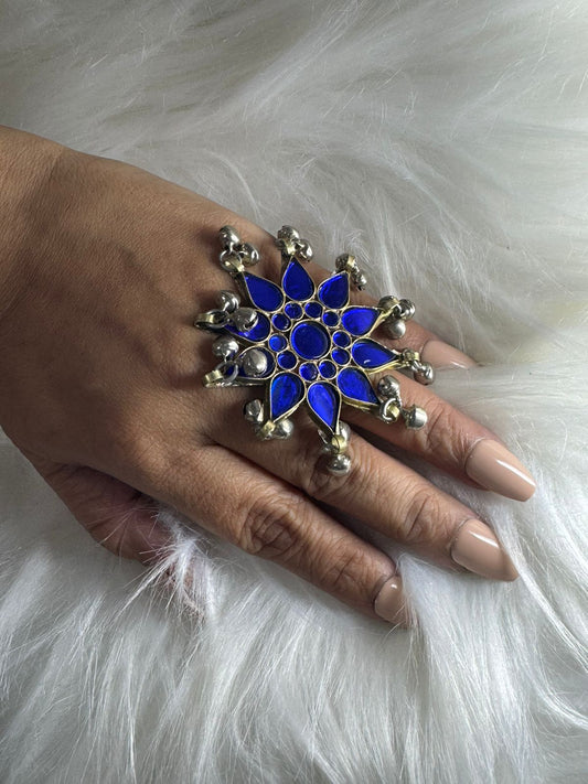 Afghani Blue Star ring